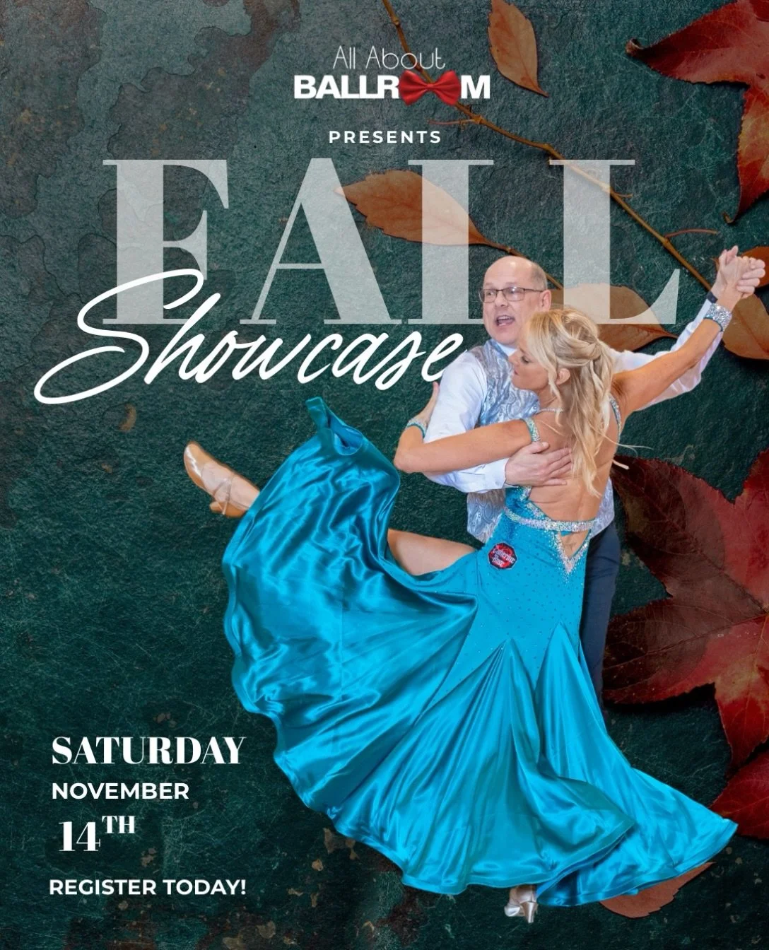 🍂 THE FALL SHOWCASE 🍂

The floor is set. The music is ready. And our dancers have been putting in the work.

Join us at All About Ballroom on Saturday, November 14th for an afternoon celebrating our students, their progress, and the performances th
