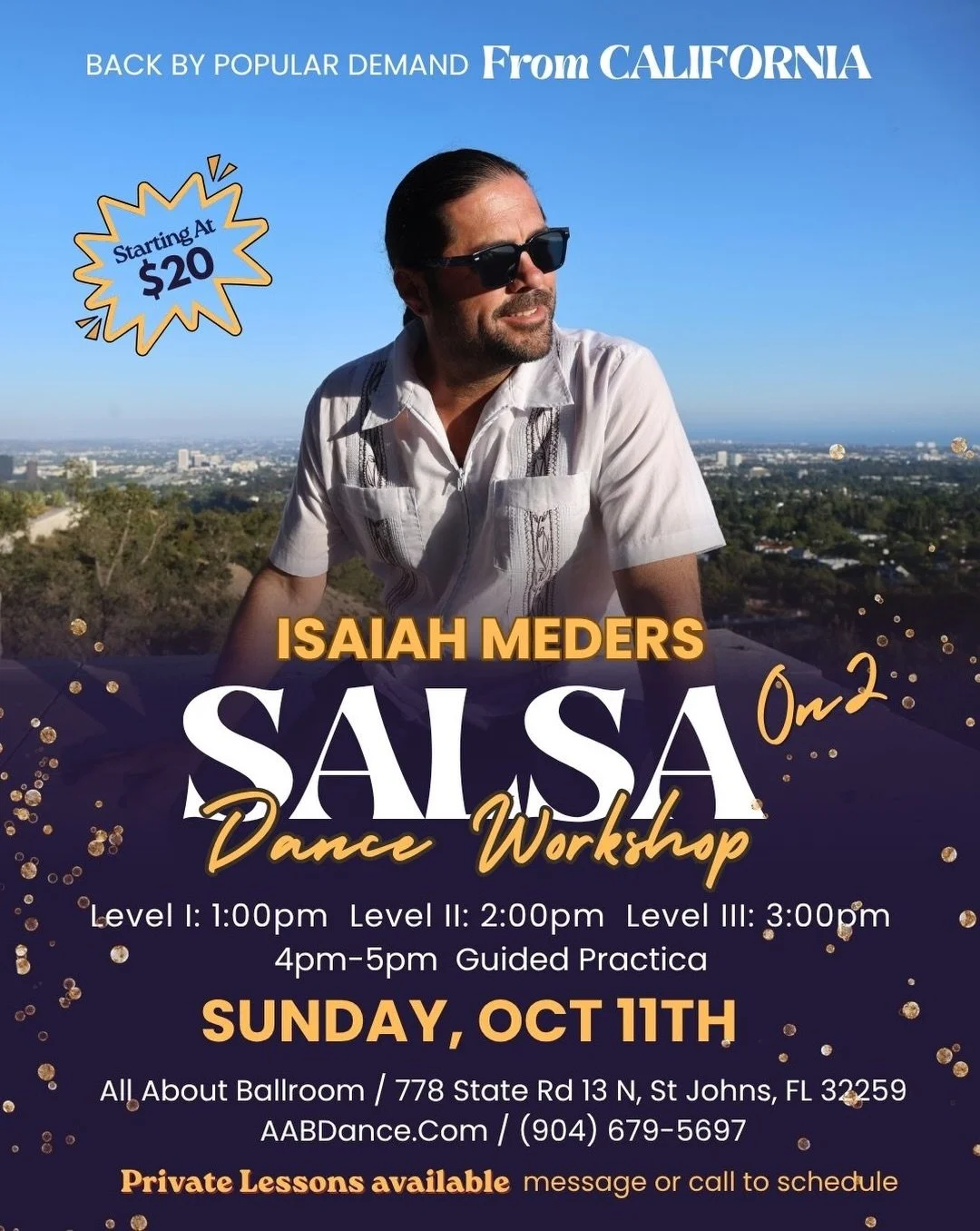 BACK BY POPULAR DEMAND &mdash; Isaiah Meders is coming back to All About Ballroom from California! 🌴✈️

If you trained with Isaiah during his last visit, you already know why we had to bring him back. And if you missed him the first time, this is yo
