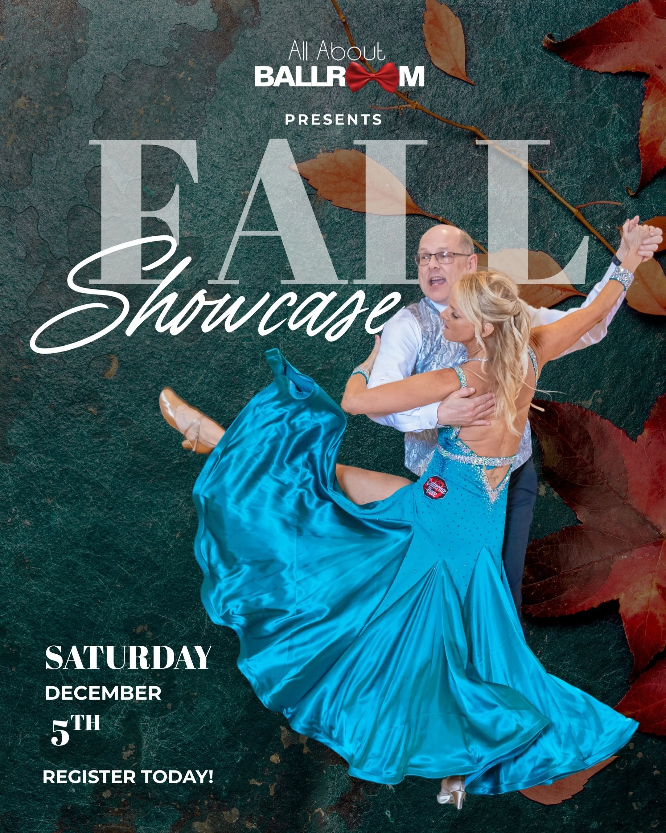 🍂 A NEW DATE FOR OUR FALL SHOWCASE! 🍂

Our All About Ballroom Fall Showcase is moving to Saturday, December 5th!

We&rsquo;re looking forward to an incredible afternoon of performances as our students take the floor to share everything they&rsquo;v