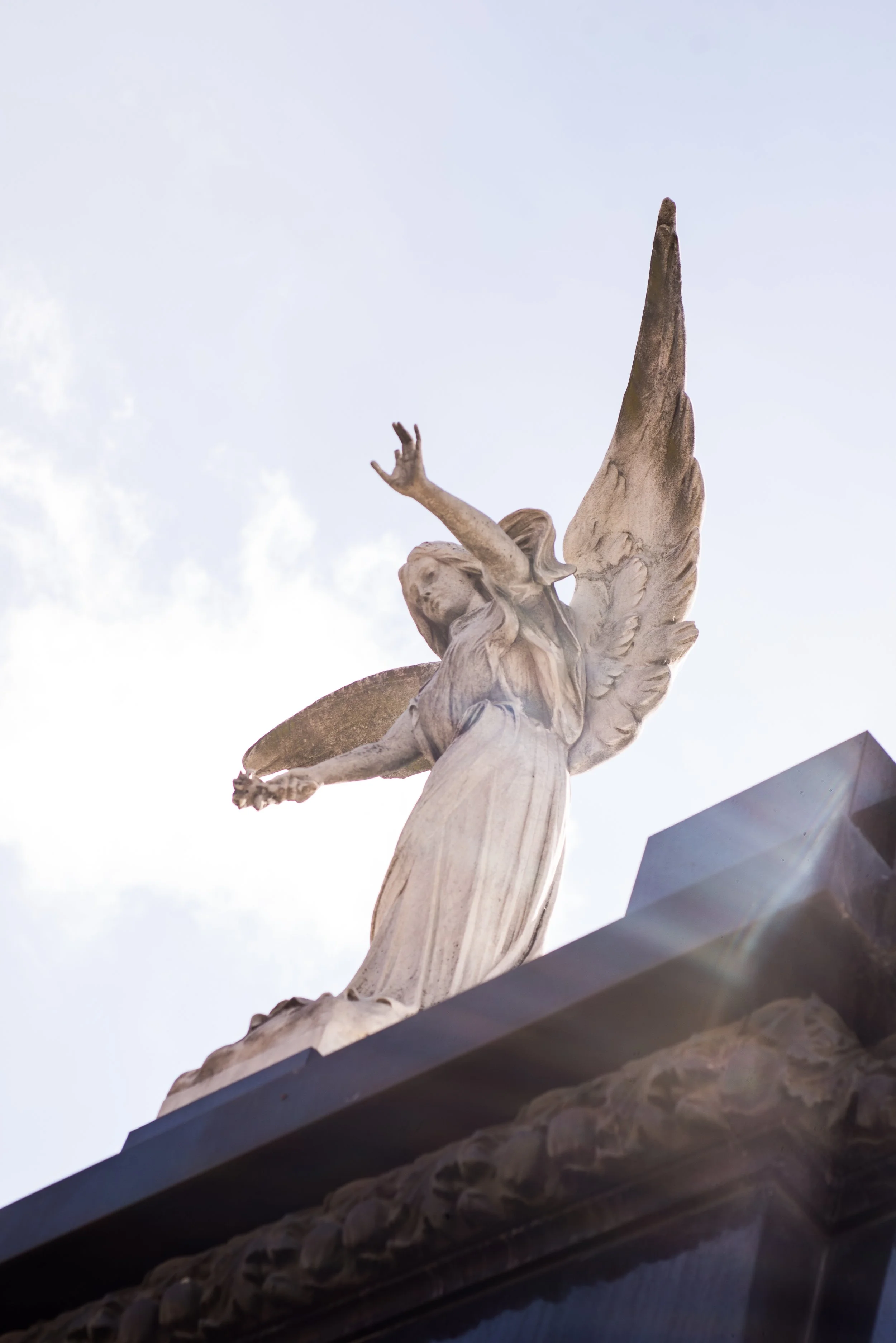 Monument at Recoleta Cemetery in Buenos Aires during an All About Ballroom dance retreat.