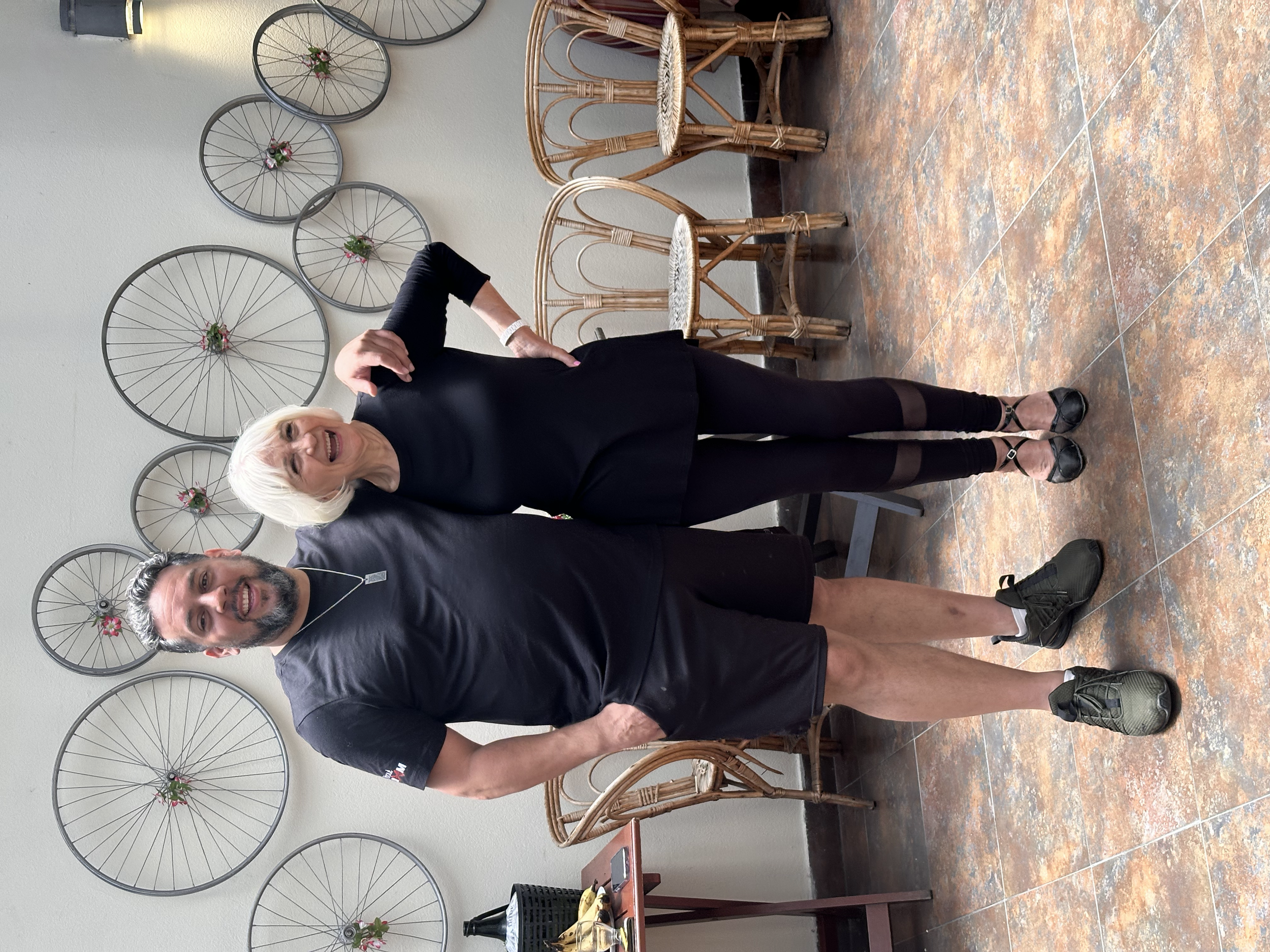 Gil Maldonado and an All About Ballroom student during an Argentine Tango lesson at All About Ballroom's retreat hotel in Palermo, Buenos Aires.