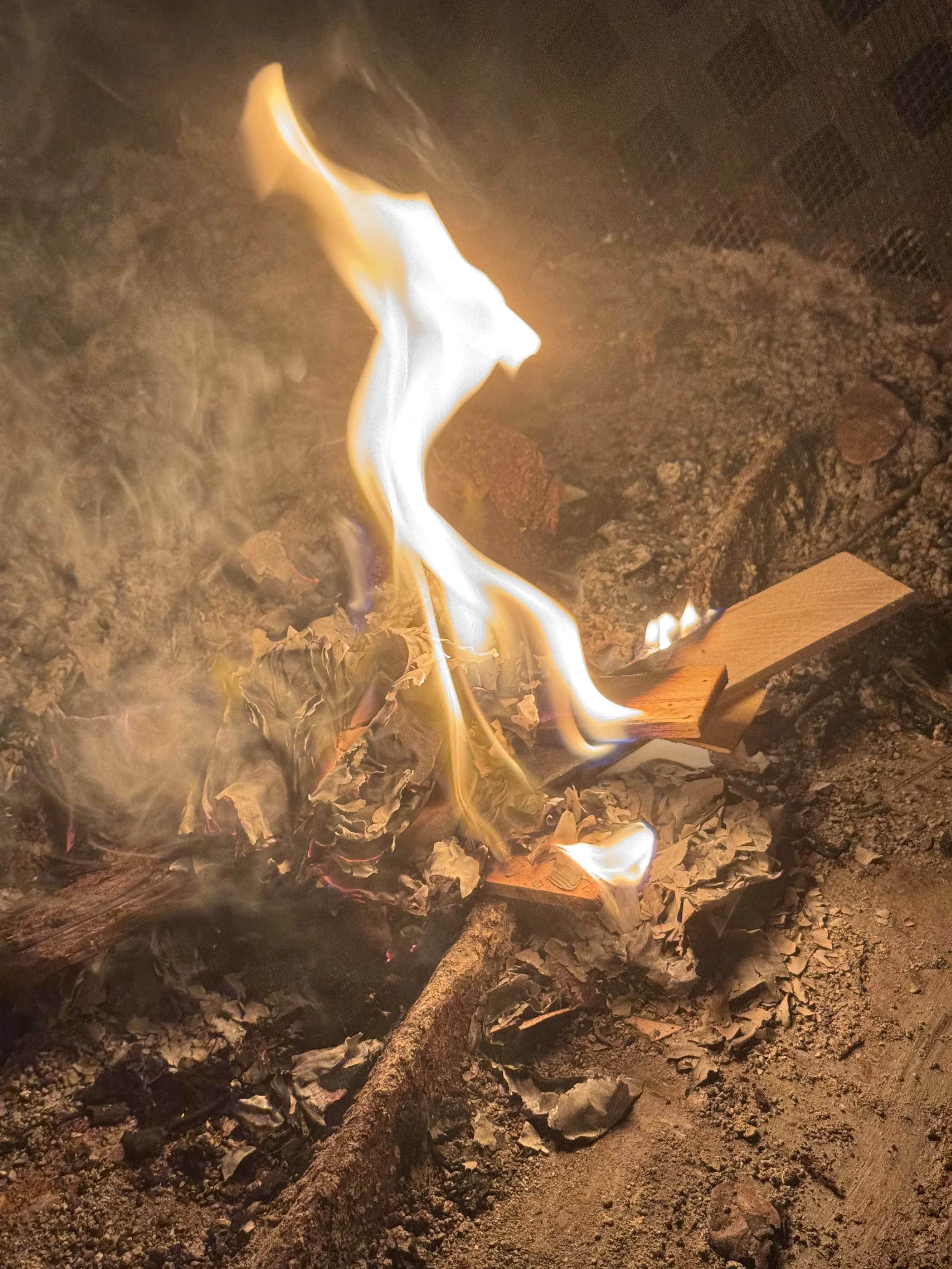 Fire Pit burn for Full Moon Ceremony, Clearing Space or setting intentions