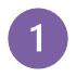 Number 1 inside a purple circle.