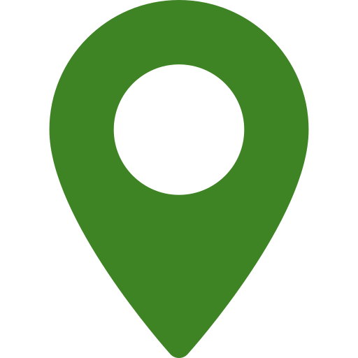 Green location marker icon on a white background.