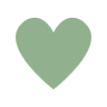 A solid green heart icon