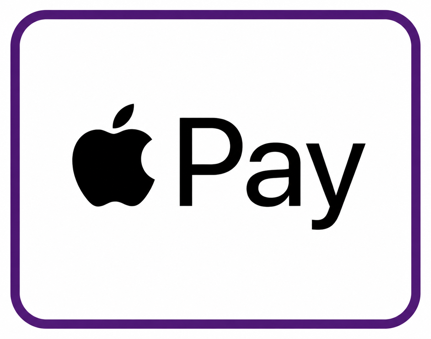 Apple logo with the word 'Pay' written next to it, indicating Apple Pay.