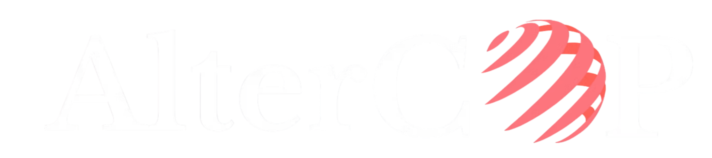 Altice USA logo with the company name in large white text and a red and pink globe design to the right.