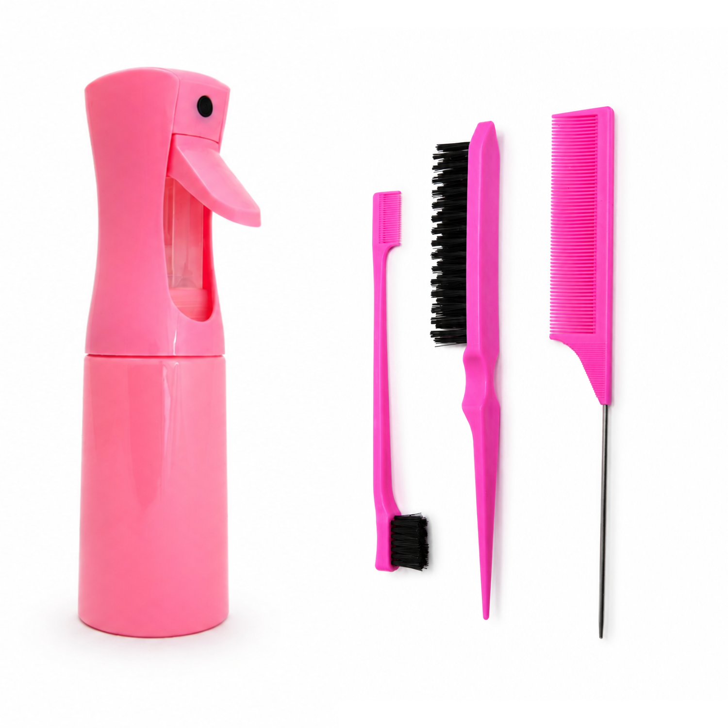 Pink Hair Styling Tool Set – 4-Piece Styling Essentials Kit