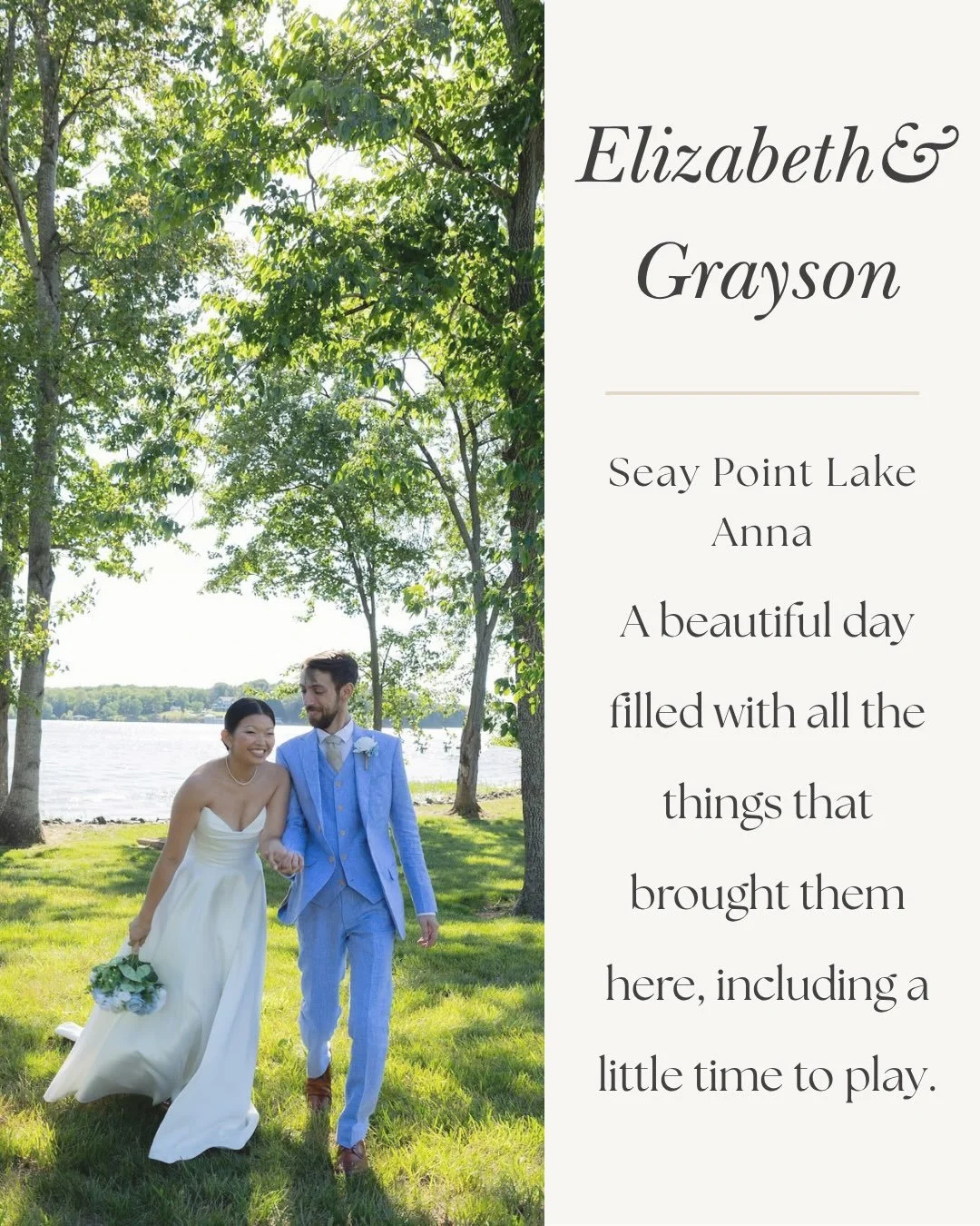 These two met playing soccer, and years later, it still found its way into their wedding day. Once the formalities were over, they changed into sweatpants, brought a soccer ball onto the dance floor, and got to play.

Elizabeth wore Marisol by Jenny 