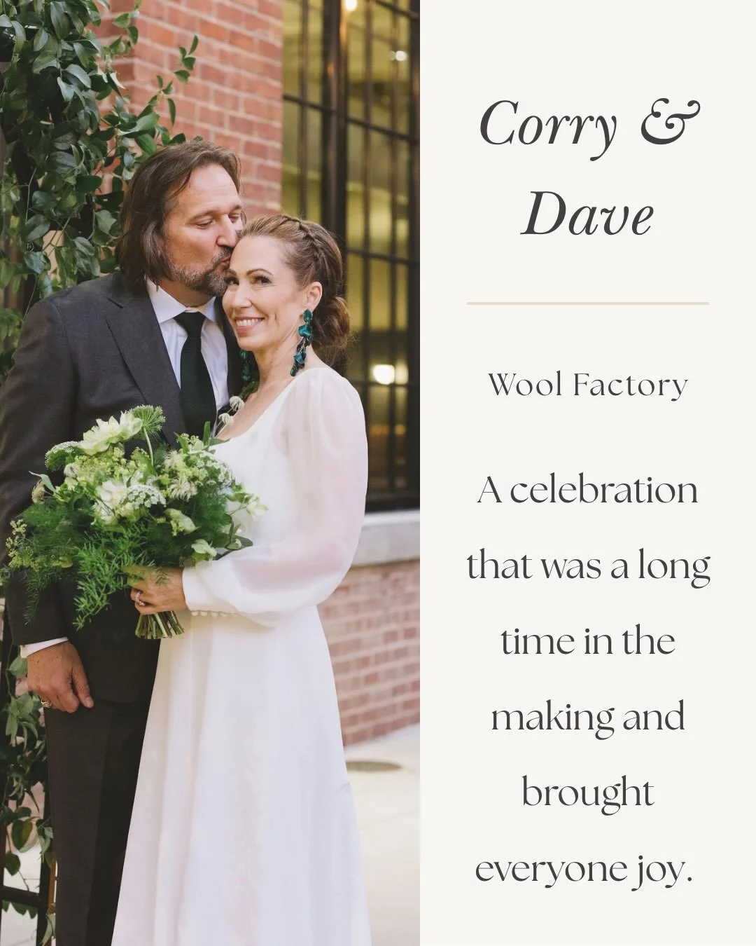 For Corry and Dave, this day was about more than the two of them. It was about their family coming together, celebrating the life they&rsquo;ve built and the people who are part of it. 🤍

From a ceremony surrounded by their children (and one very ha
