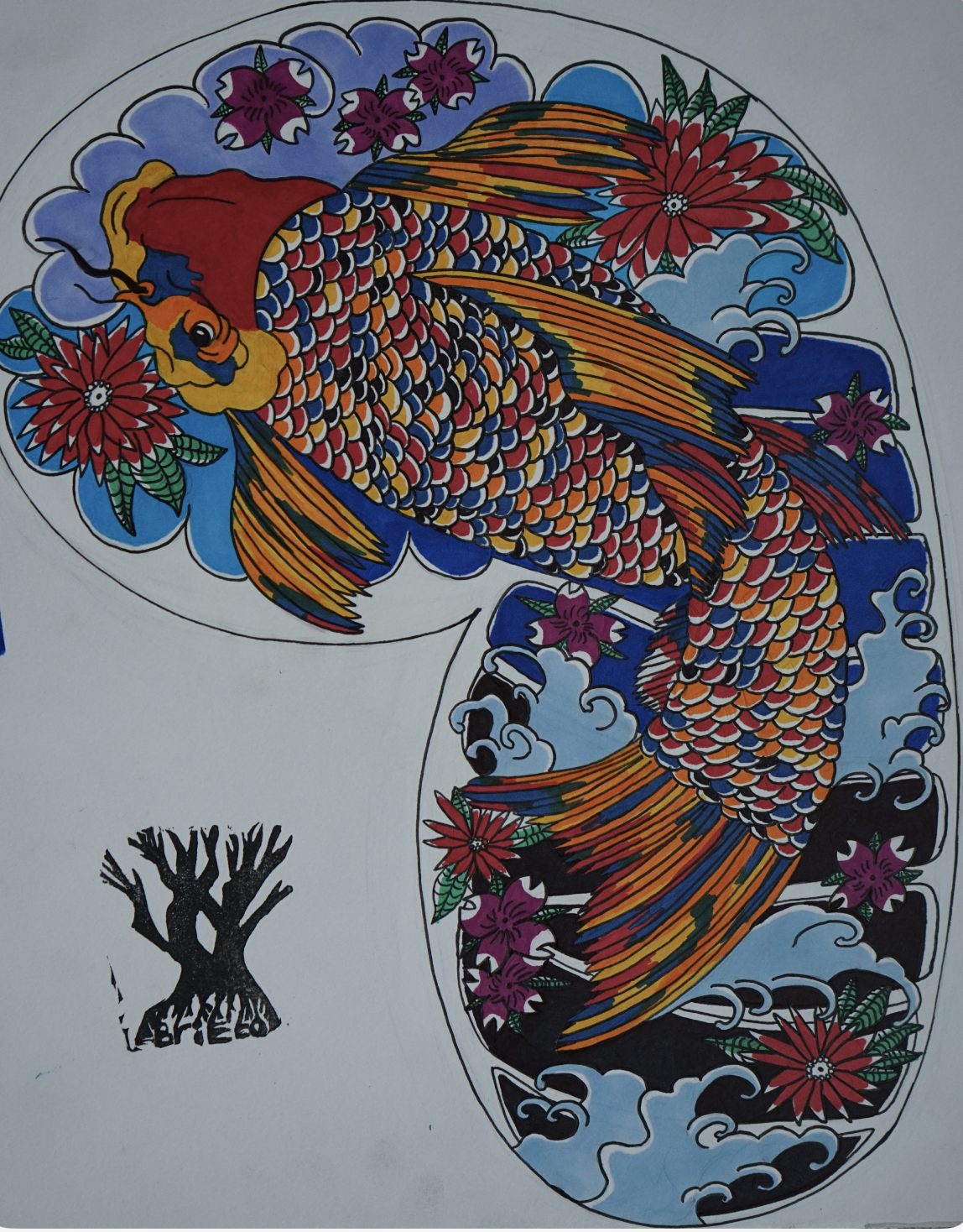 Koi Swimming