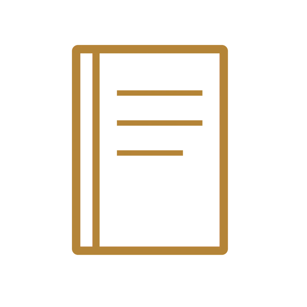 A black phone screen with three horizontal orange bars and a vertical orange bar on the left side, all outlined in gold.