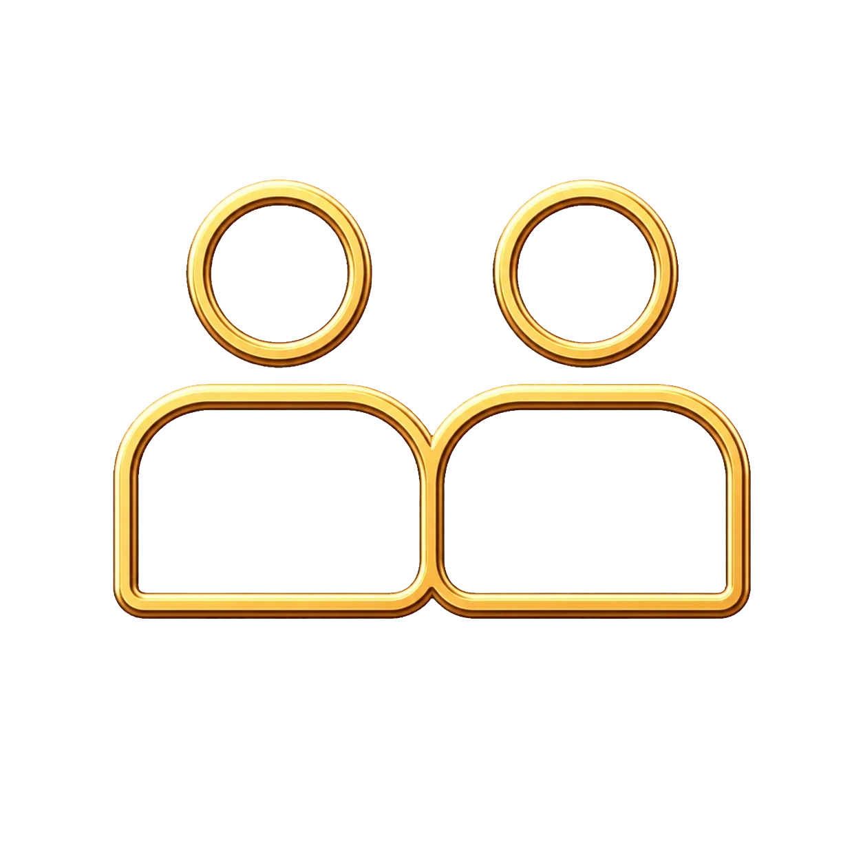 Two people connecting icon