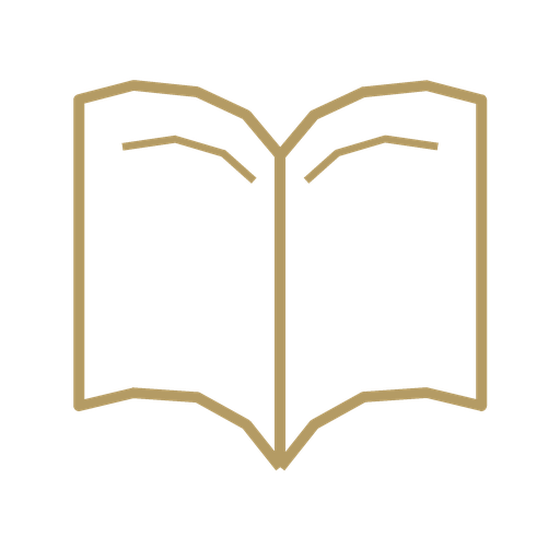 Outline of an open book with pages.