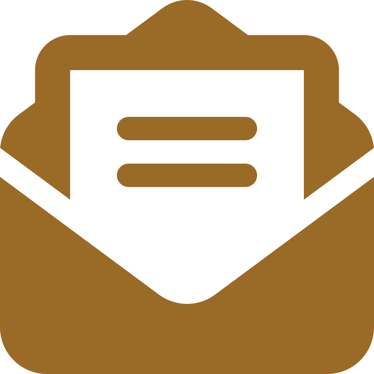 Icon of a mailbox with an open door and a letter inside.
