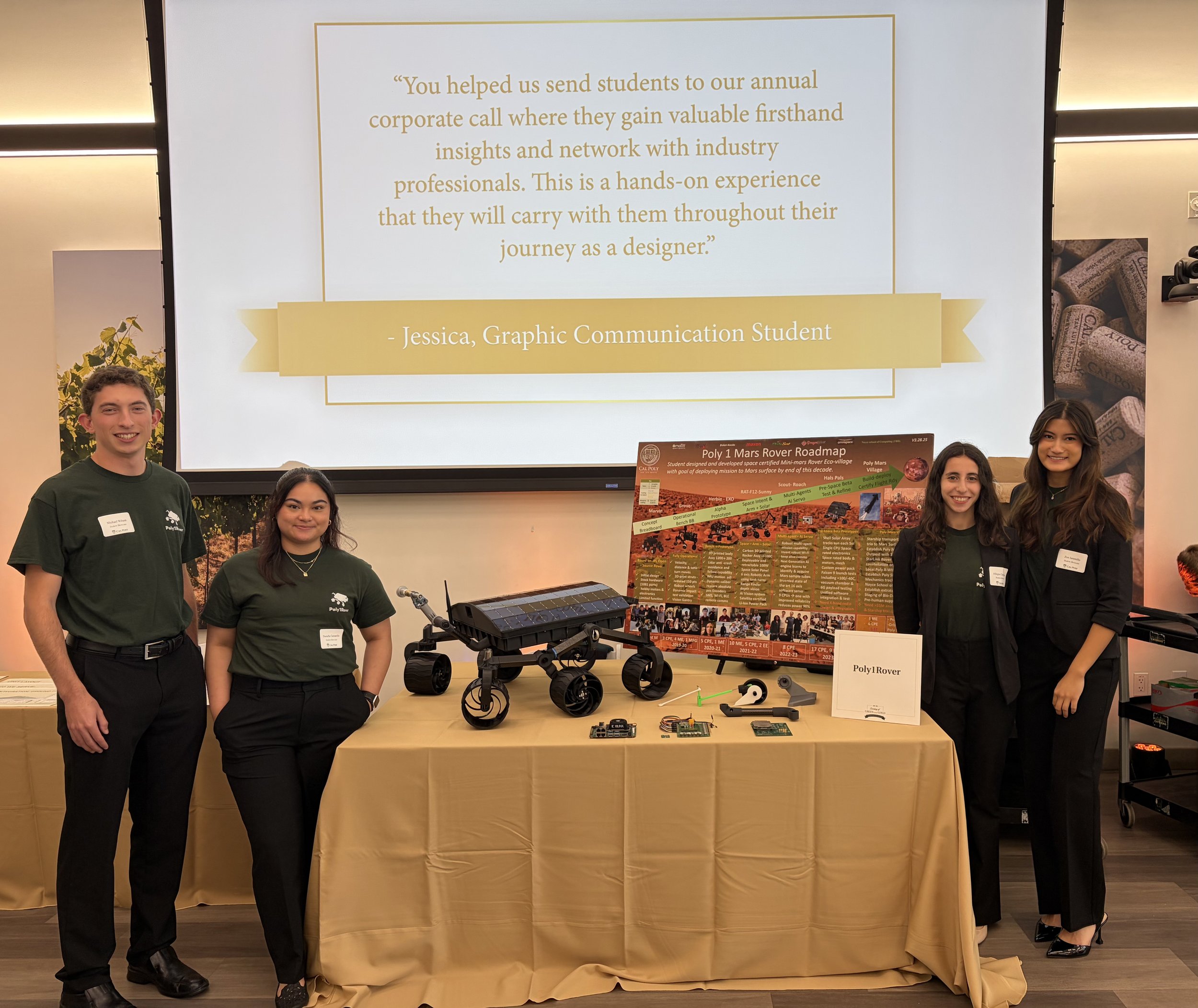 Presenting Poly1Rover at Cal Poly's Evening of Green and Gold