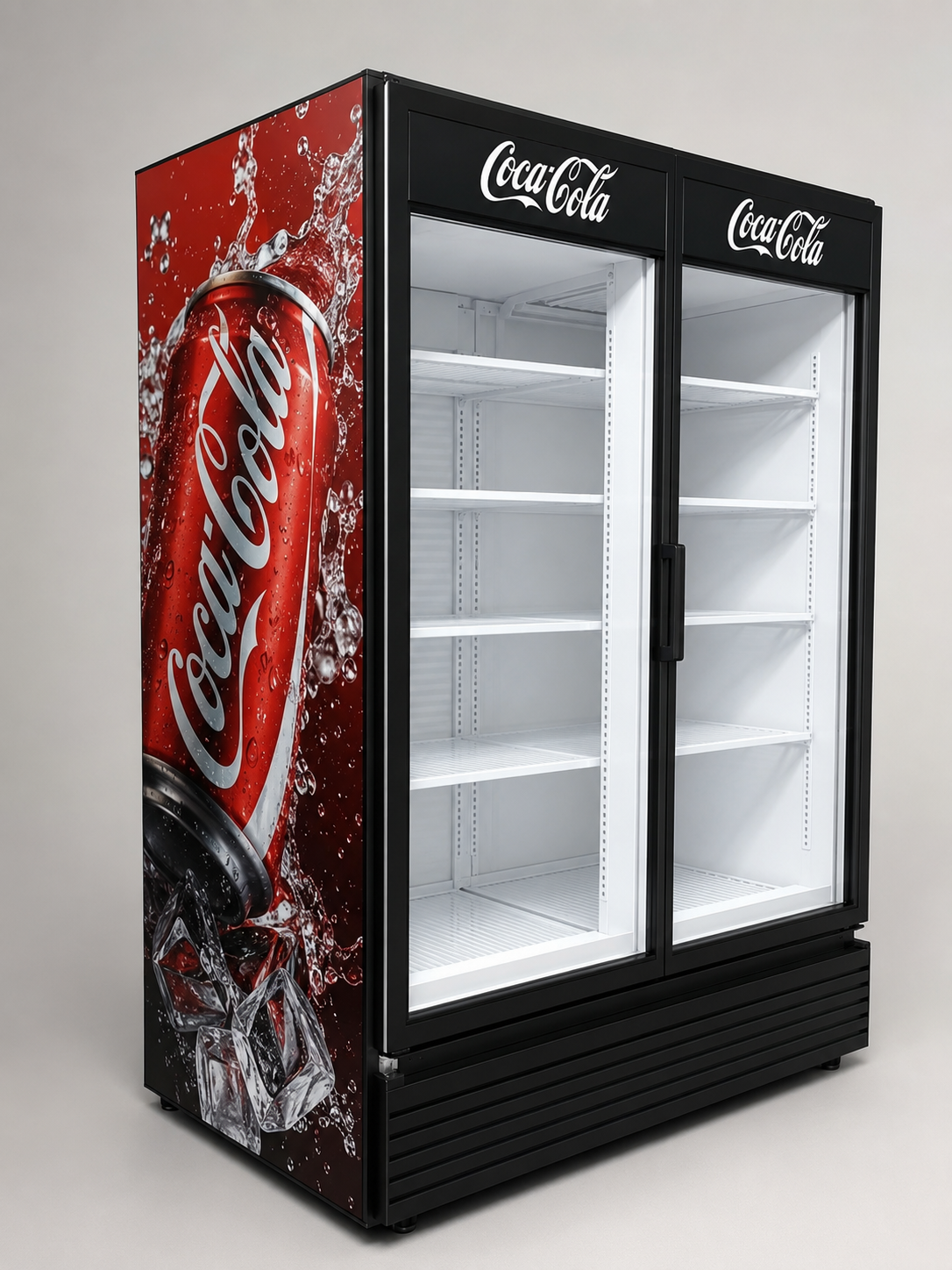 Expositor de refrigerante semi novo 12 Caixas Porta Dupla de Vidro