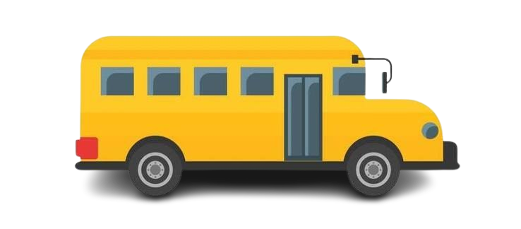 A yellow school bus with four windows, a door, and a side mirror
