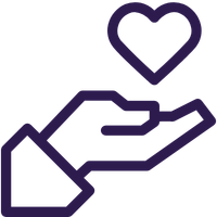 hand holding heart graphic