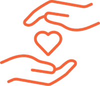 hands holding heart graphic