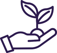 hand holding plant graphic