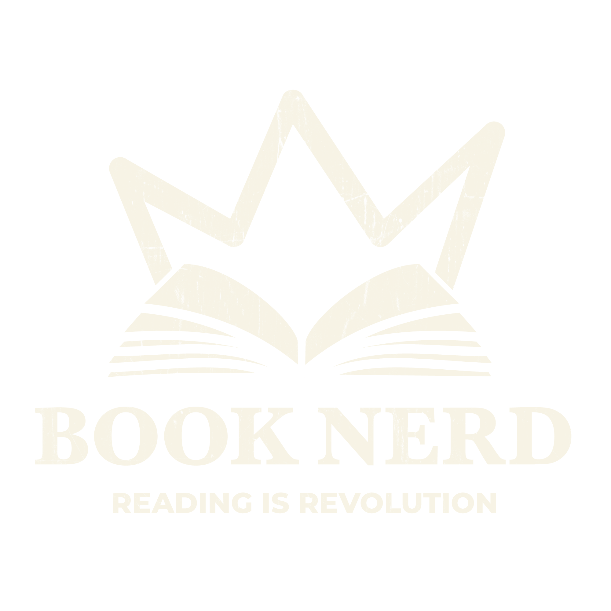 Warm Cream Book Nerd Logo
