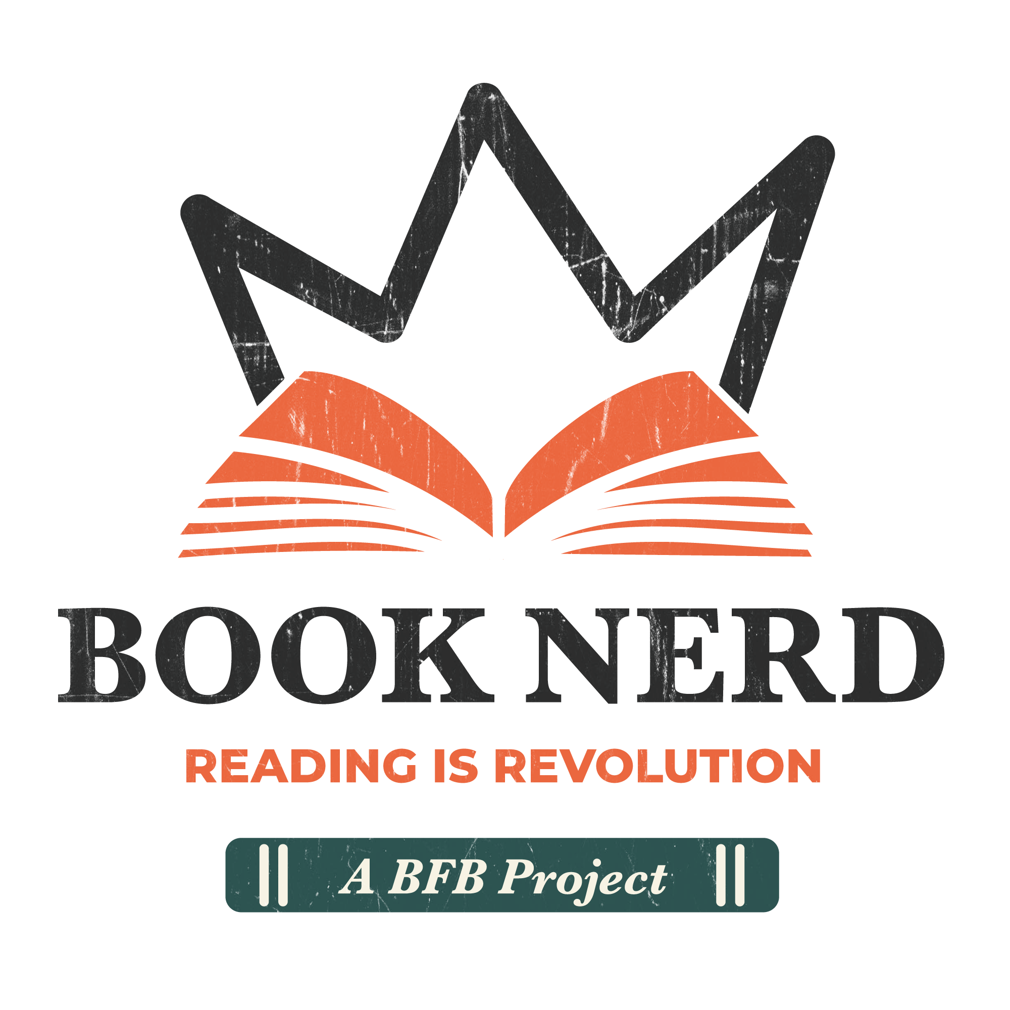 dark book nerd logo graphic