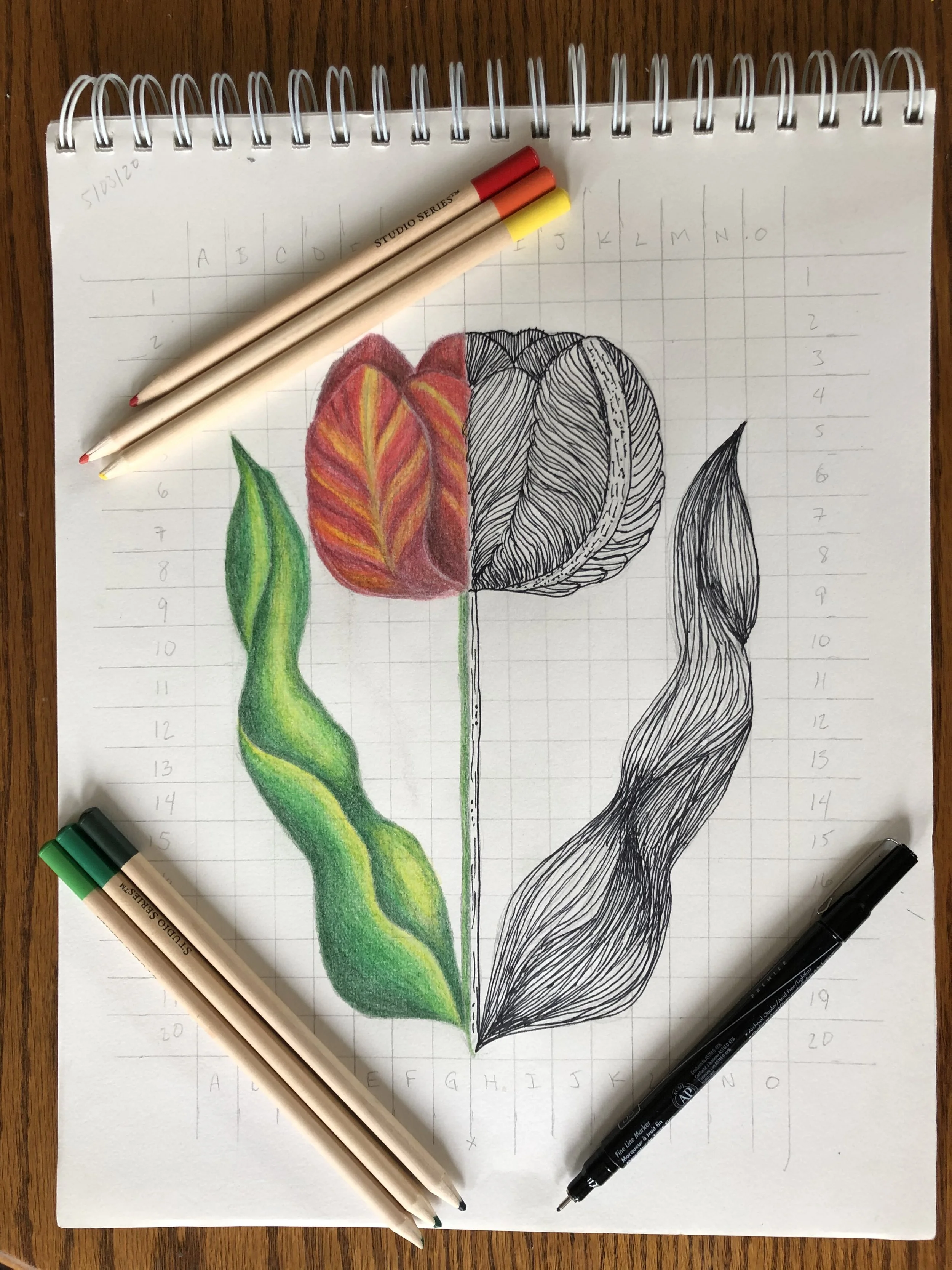 Mixed Media Tulip