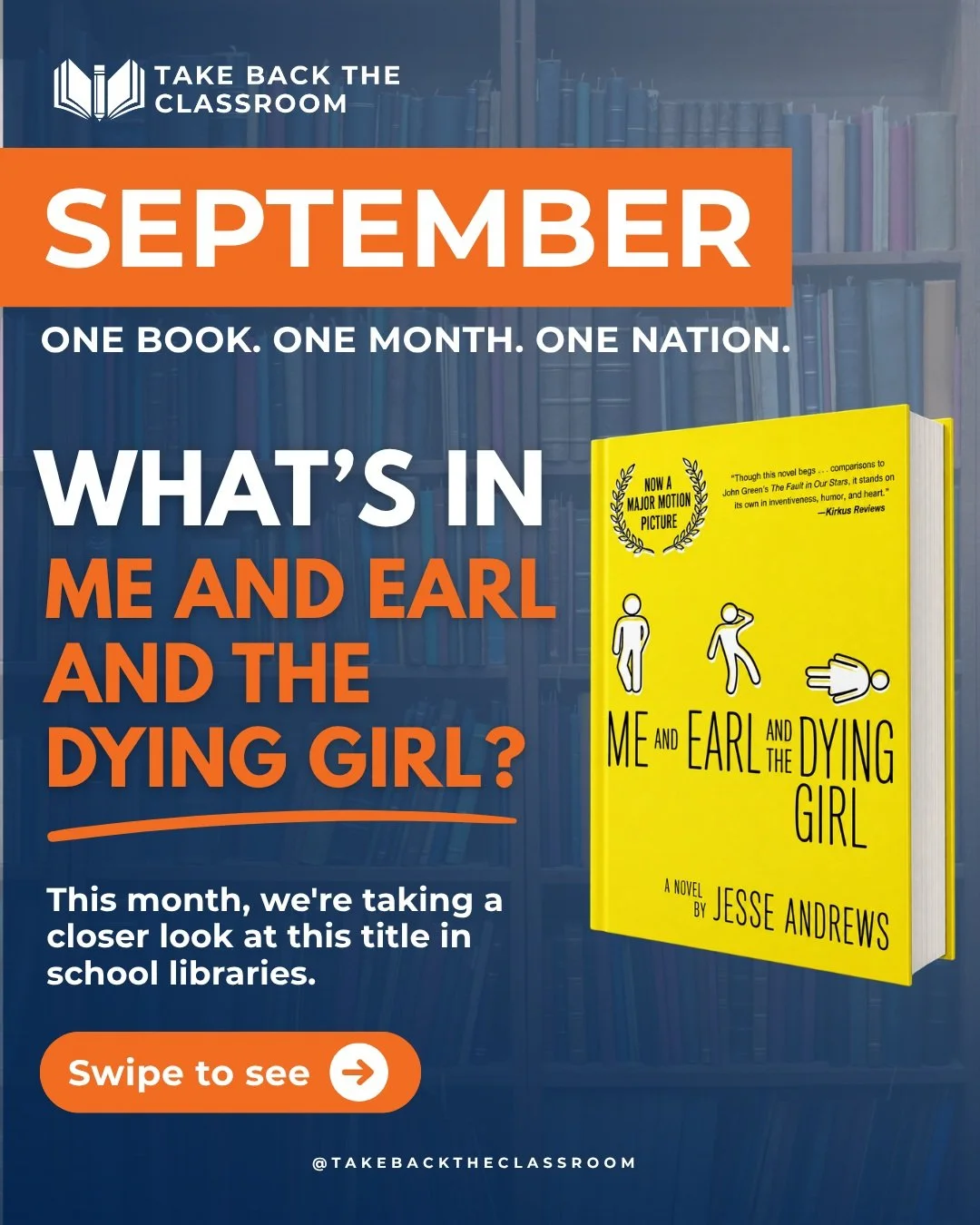 📚 What&rsquo;s actually in Me and Earl and the Dying Girl?

That&rsquo;s the question we&rsquo;re asking this month.

We&rsquo;re taking a closer look at Jesse Andrews&rsquo; Me and Earl and the Dying Girl through the words on the pages themselves.
