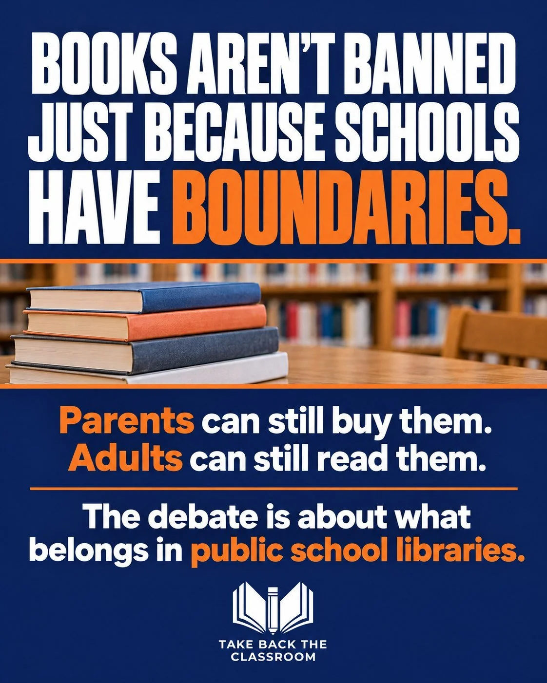 Adults can still purchase these books, and copies may also be available at local public libraries. The question is what public schools should provide to minor children. 📚

The &ldquo;book ban&rdquo; label can overshadow the concern parents are raisi