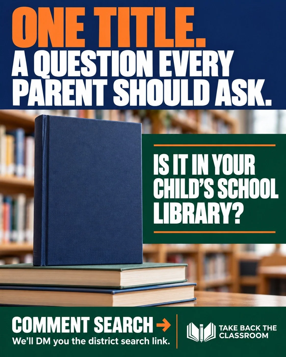 📚 You&rsquo;ve heard about a concerning book. But is it in YOUR child&rsquo;s school library?

That&rsquo;s a question worth checking.

Take Back the Classroom&rsquo;s nationwide database helps parents find books flagged for sexually explicit conten