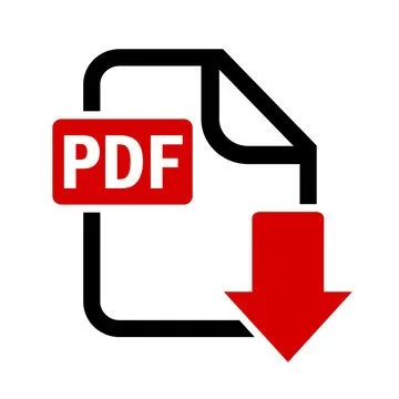 Icon of a PDF document with a red download arrow.