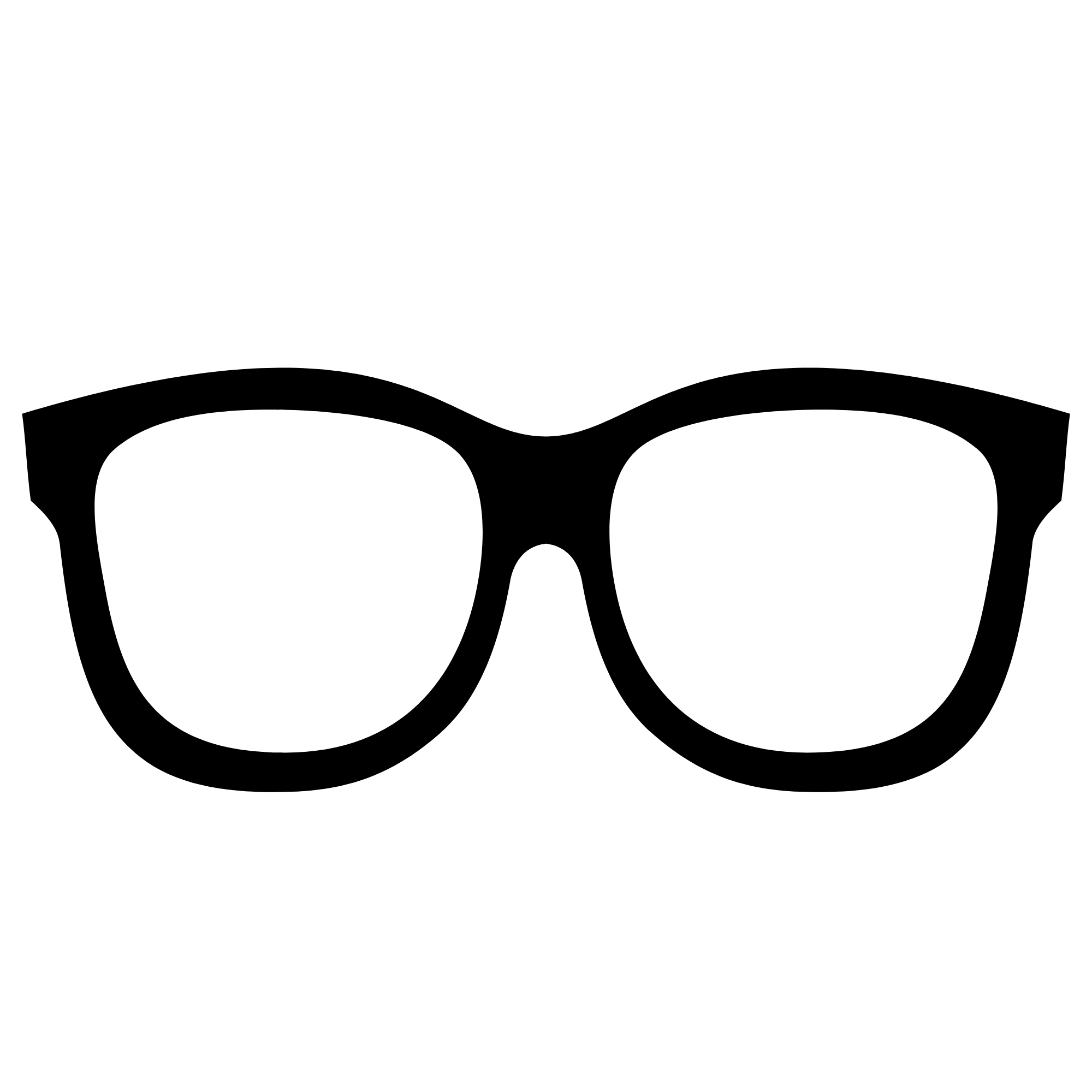 Black silhouette of eye glasses
