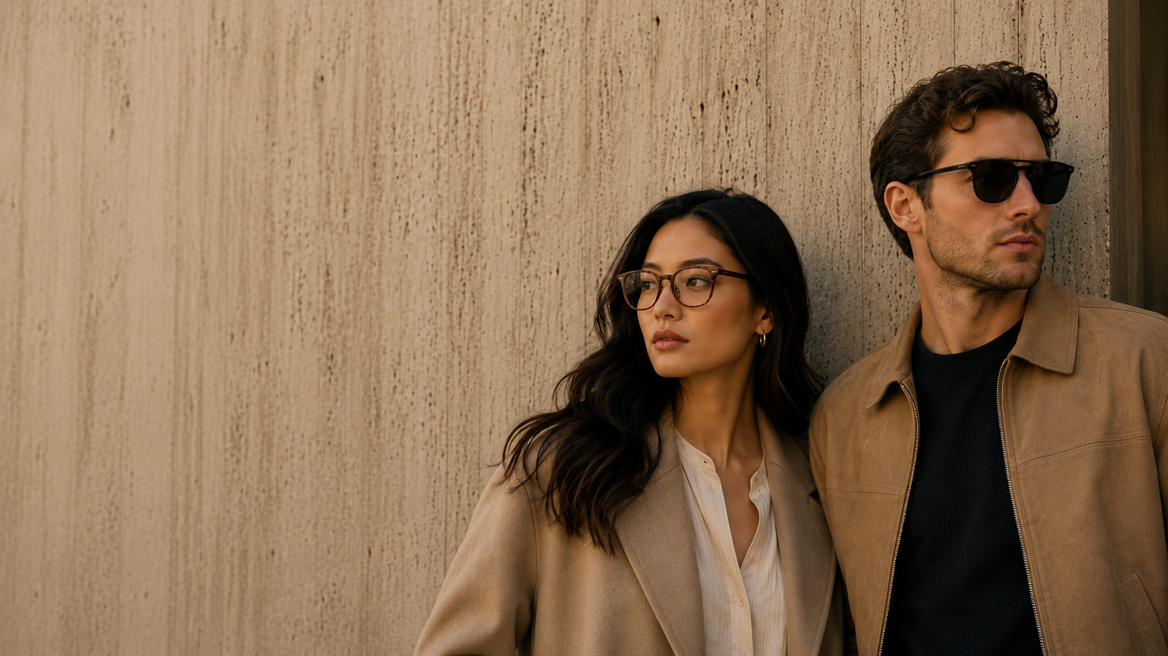 Stylish couple in frames from Levato Eyewear