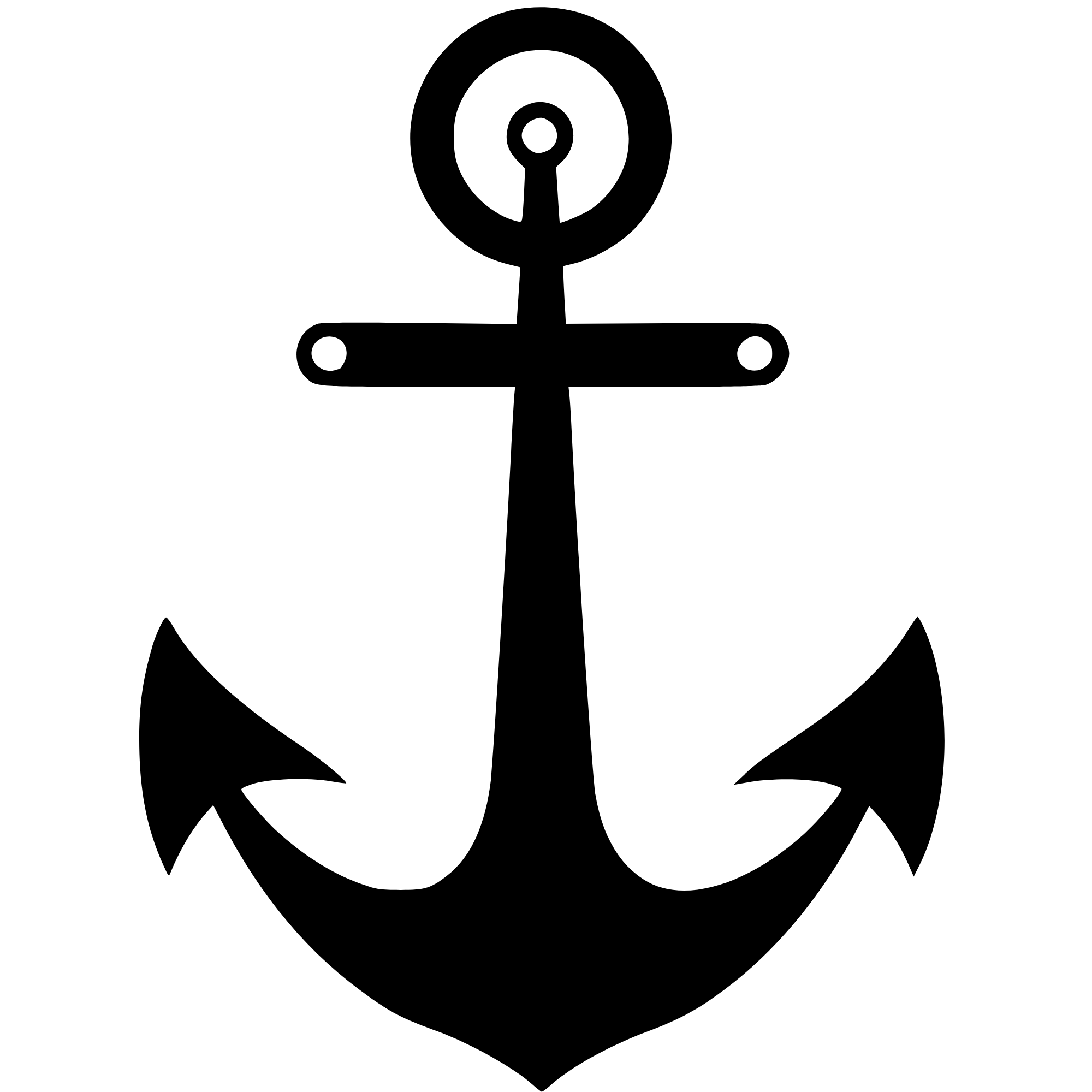 Black anchor icon
