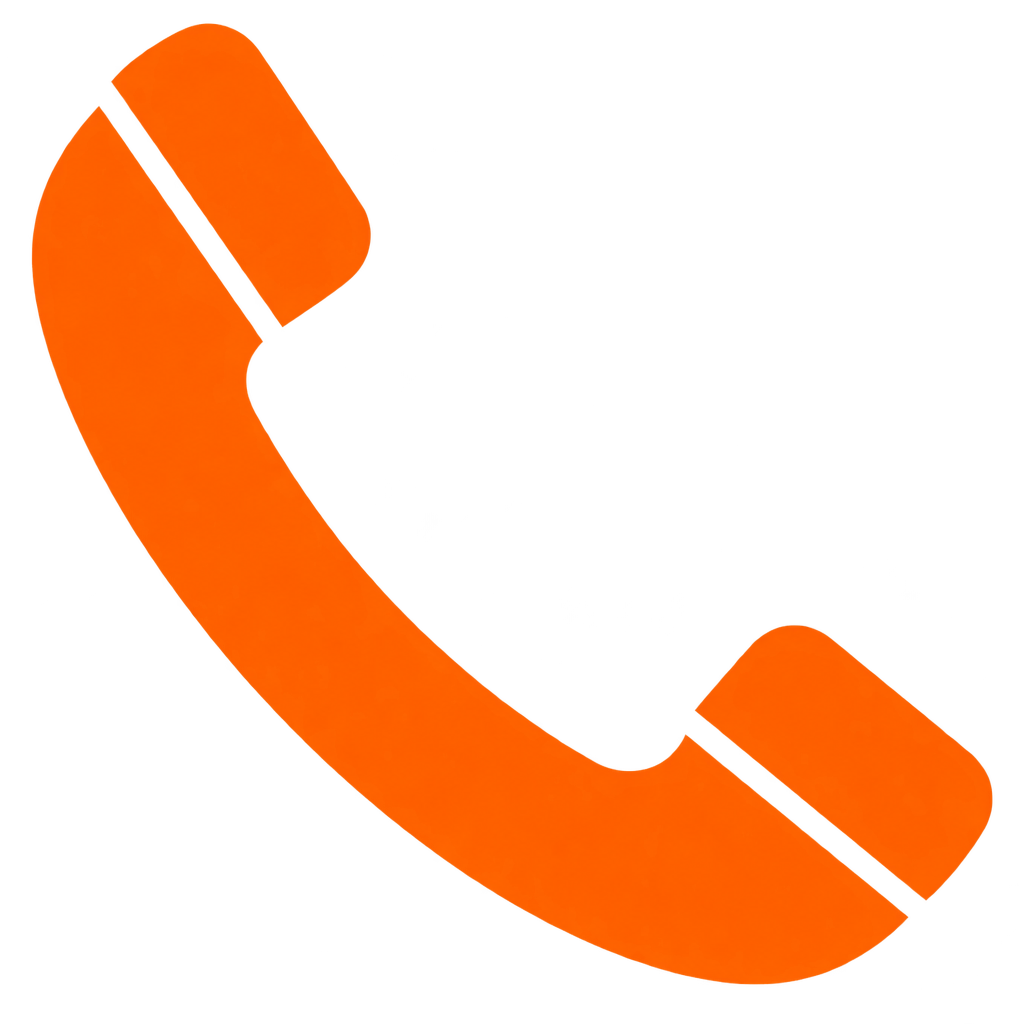 Icon of an orange telephone.