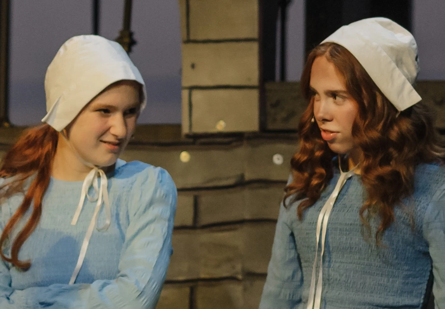 Kassia as a factory worker in Les Miserables