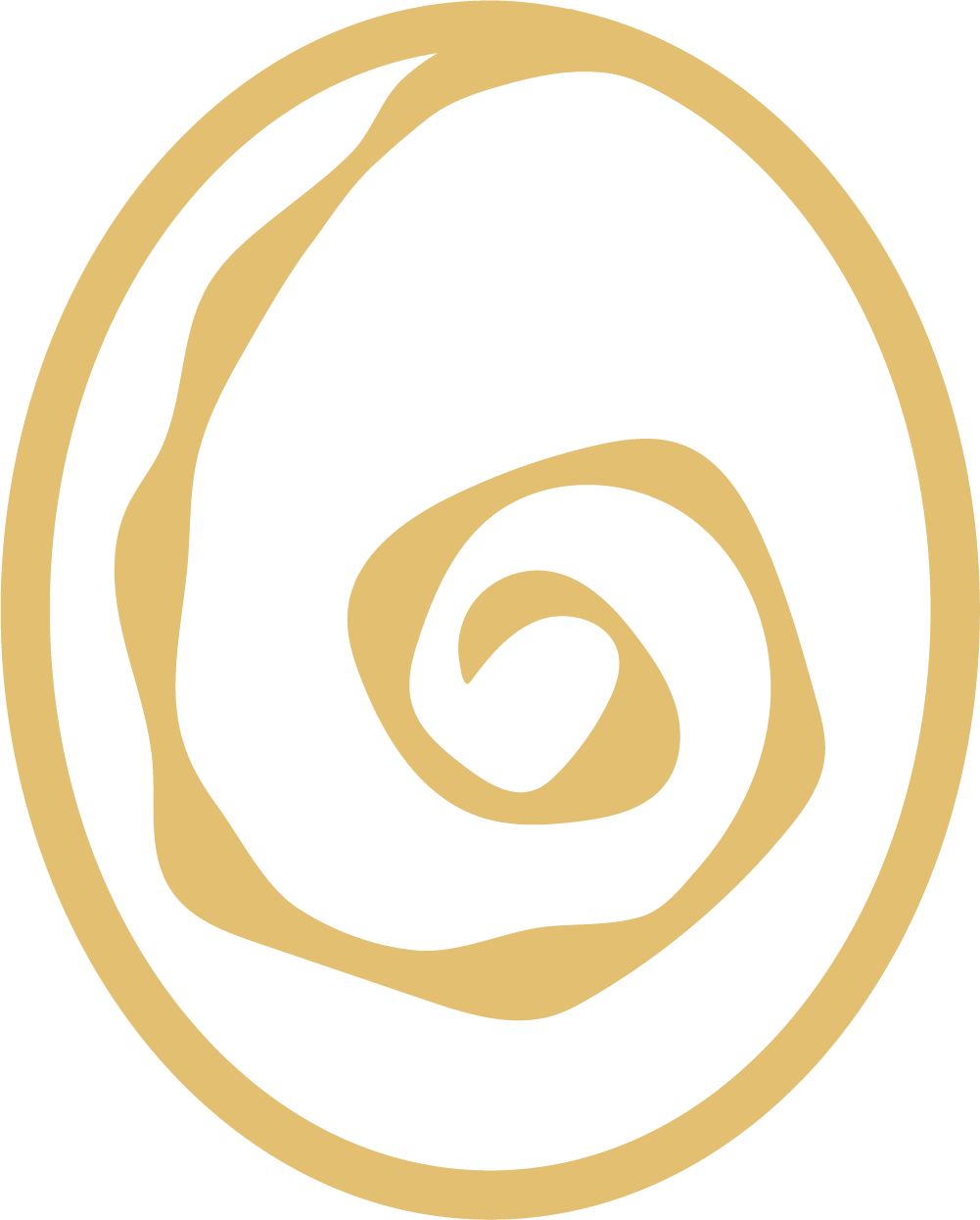 The Six Pilates Spiral Shell Illustration in yellow