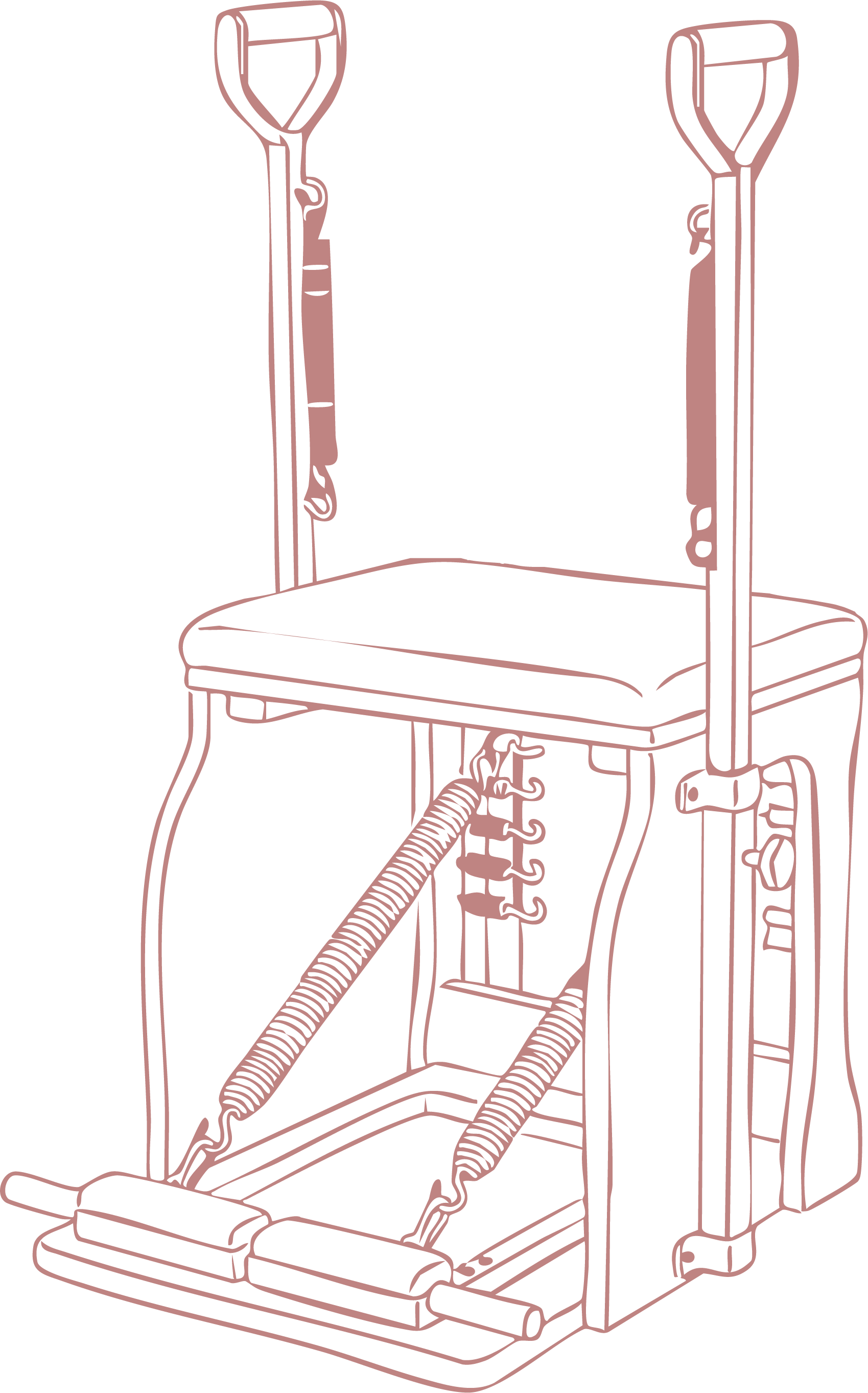 Merrithew Stability Chair Line Drawing