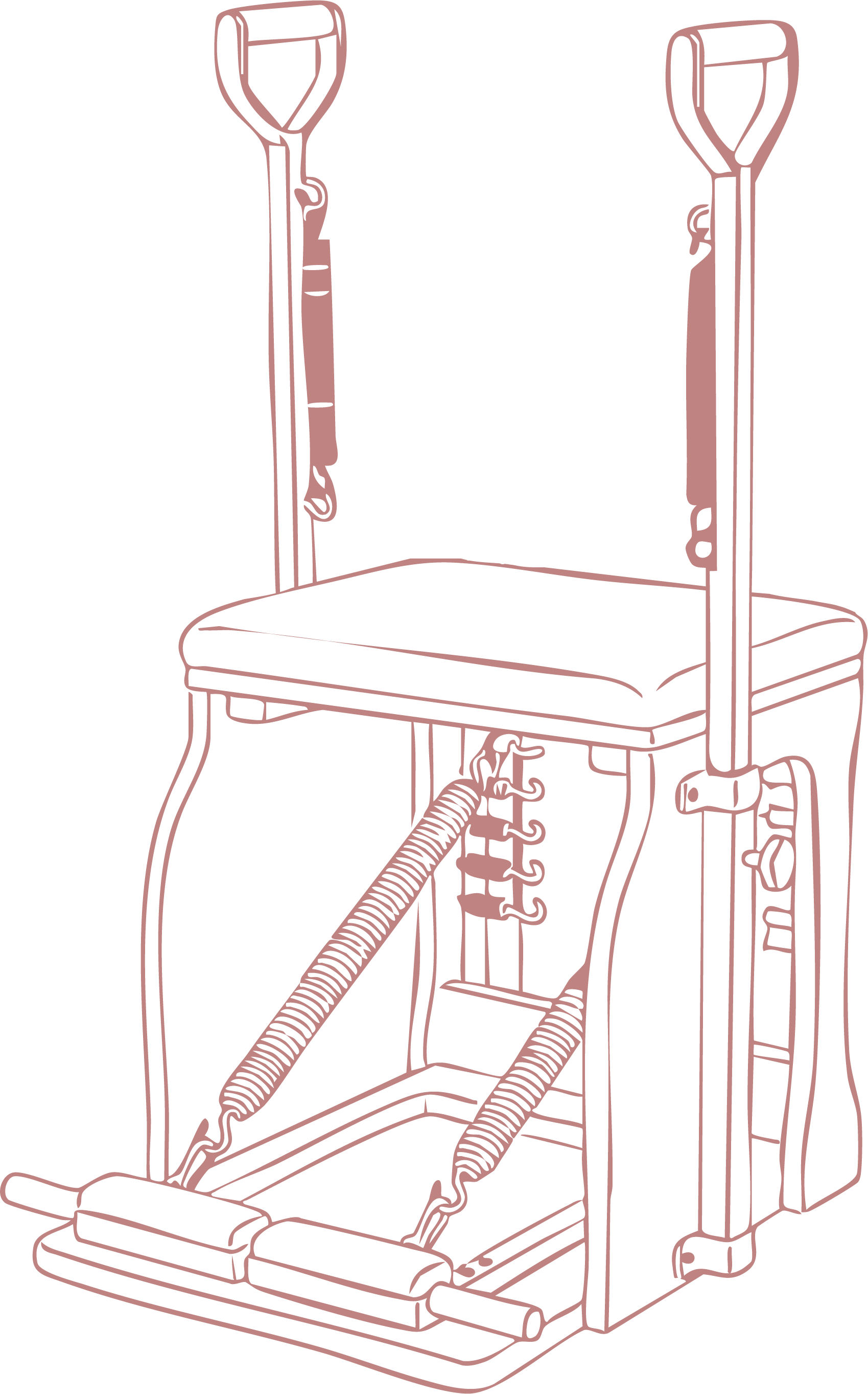 Merrithew Stability Chair Outline Drawing