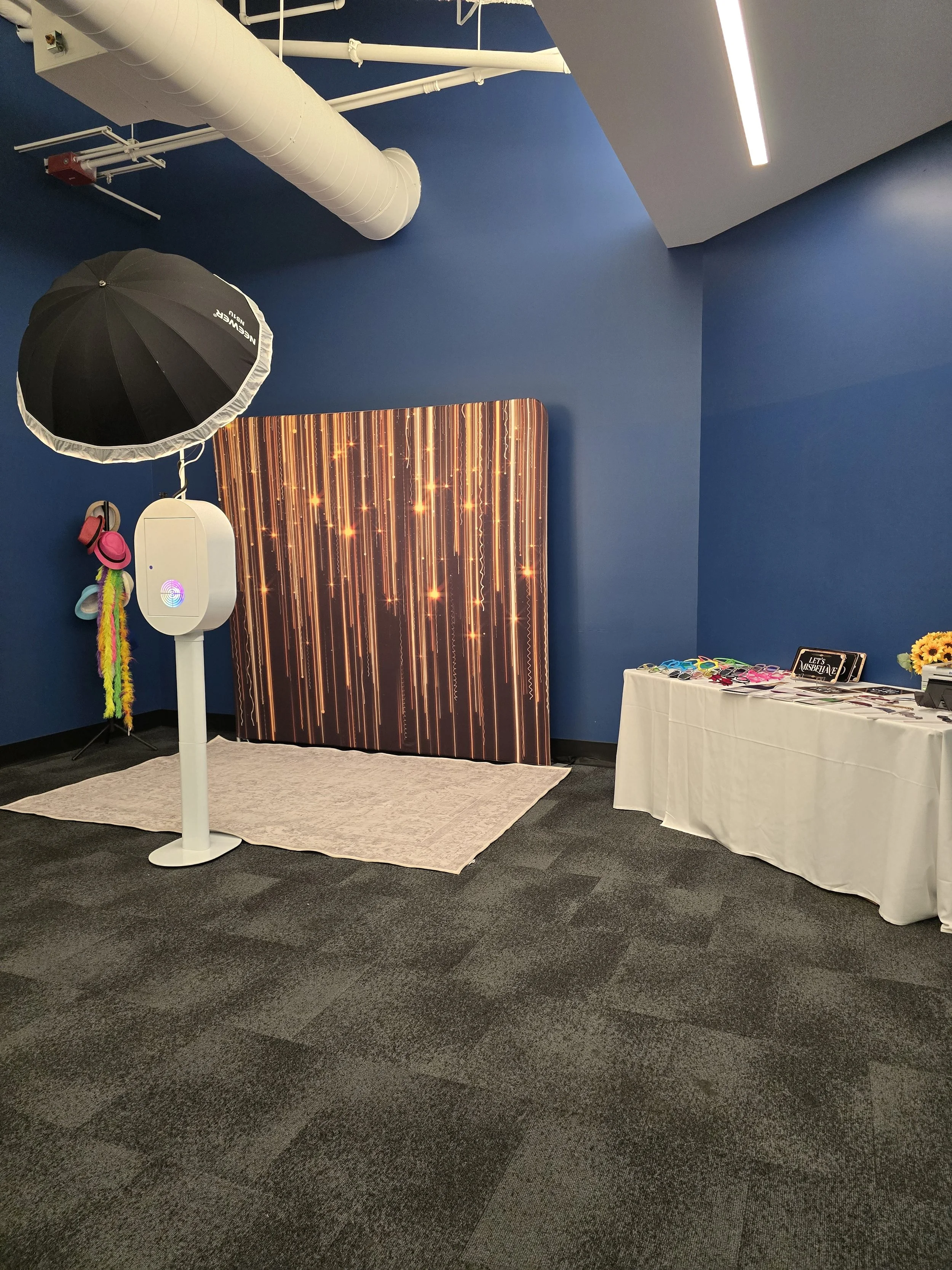 Photo booth setup at Bell Harbor