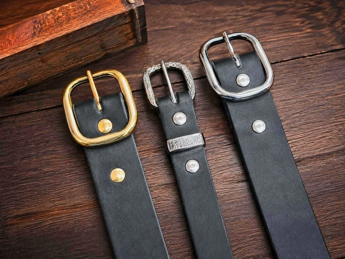 Black Herman Oak Dress Belt