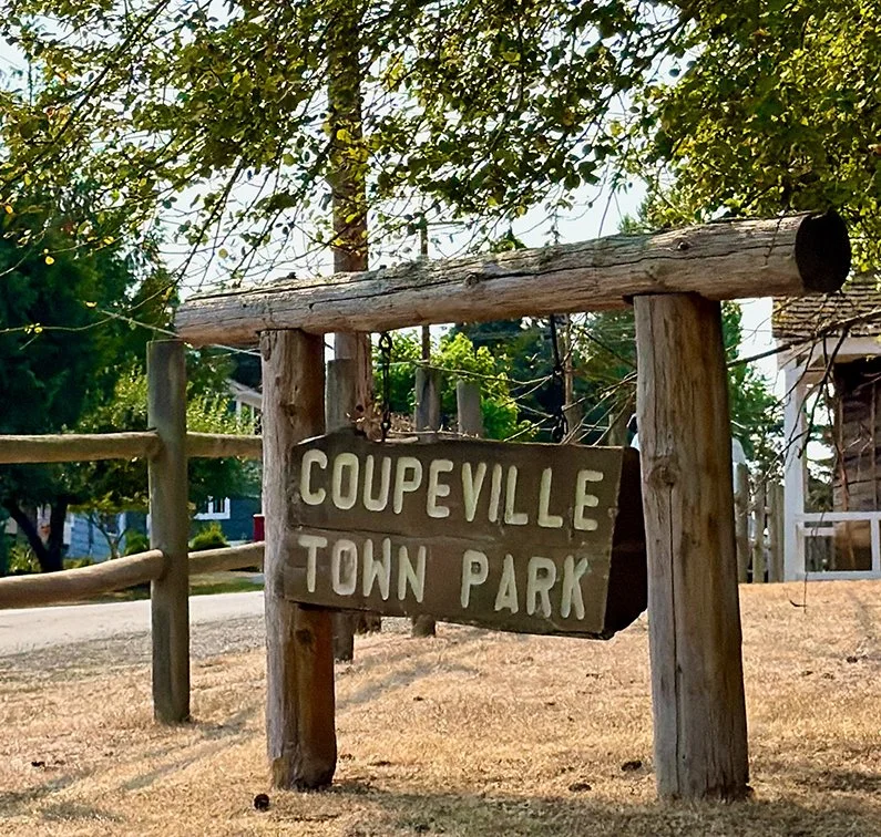 If you park in Coupeville Town Park, you can walk along the pedestrian trail down the bluff to the historic warf.