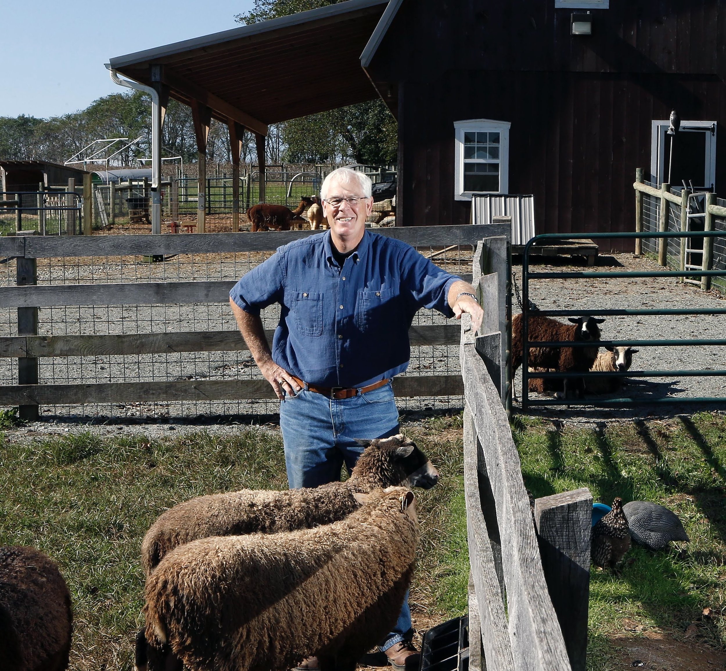 Dale Hamby in barnyard