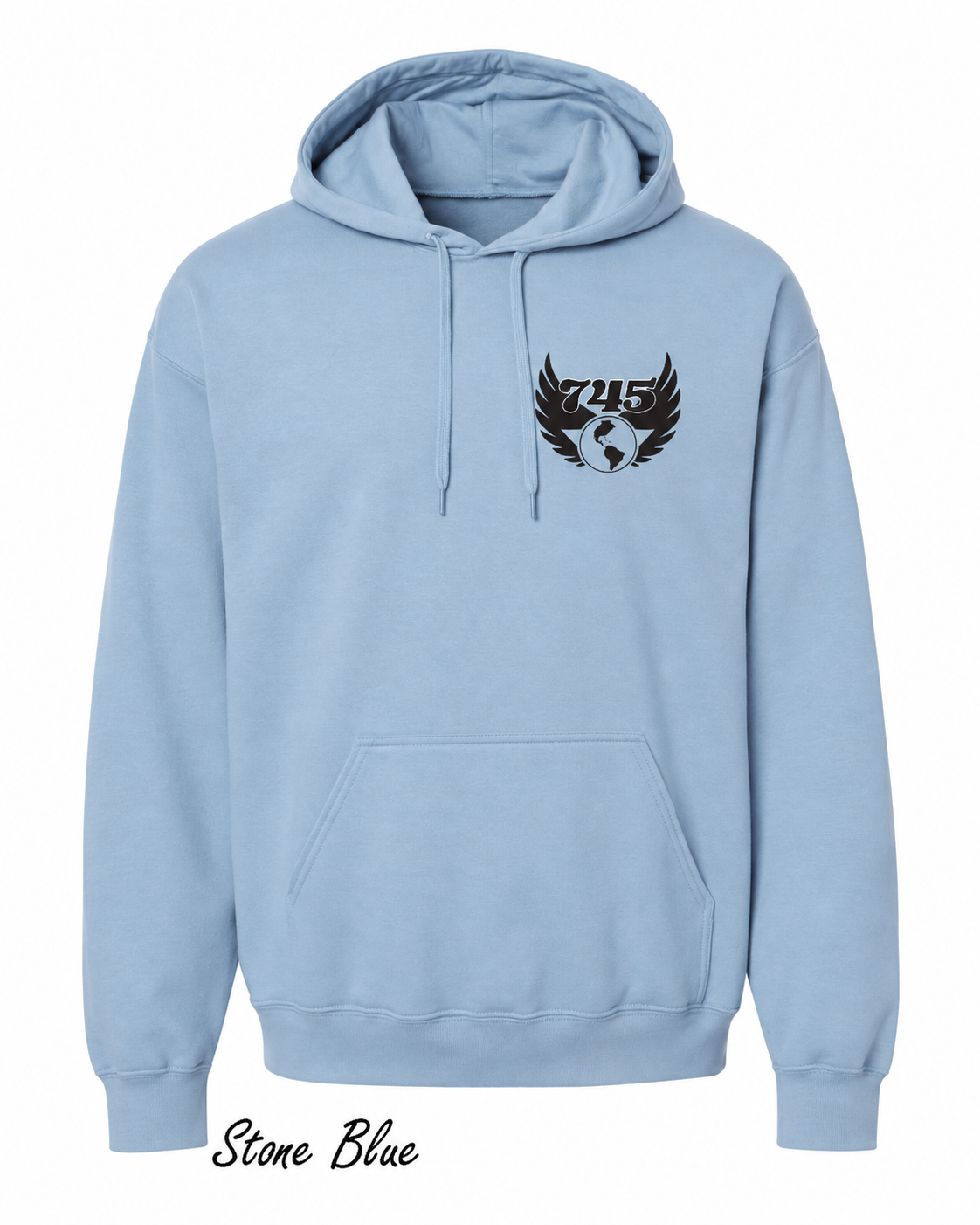 Stone Blue Hoodie with Winged 745 Emblem.png
