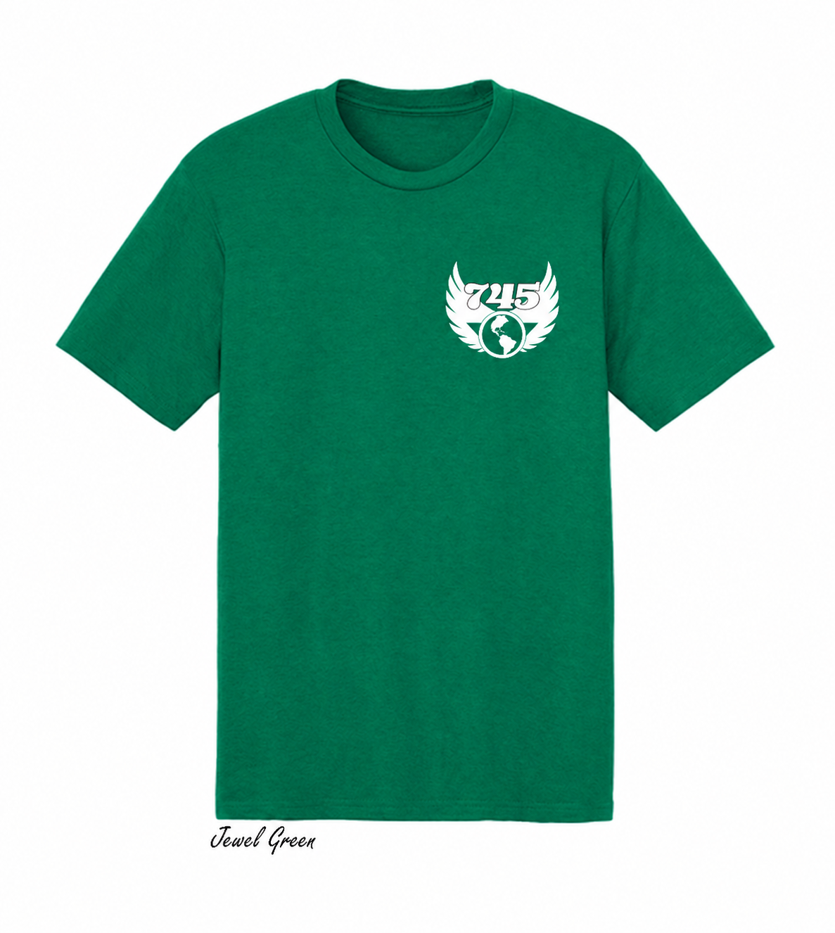 Jewel Green Winged Logo T-Shirt.png