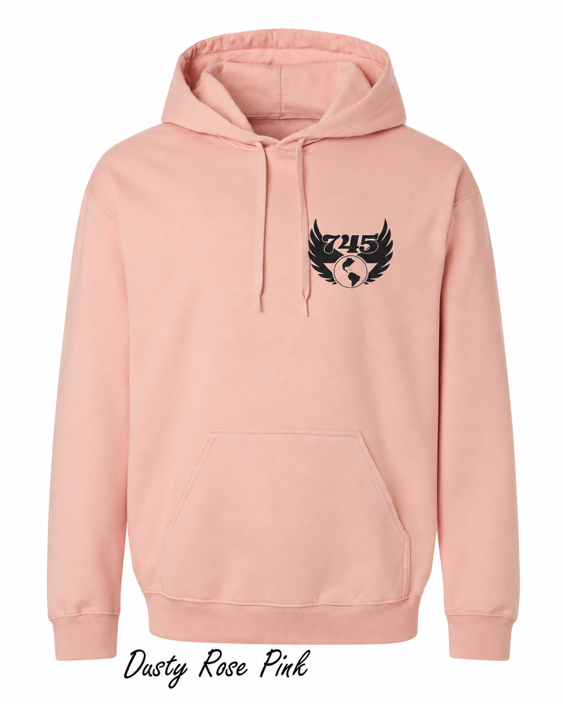 Dusty Rose Hoodie with Winged Globe Logo.png