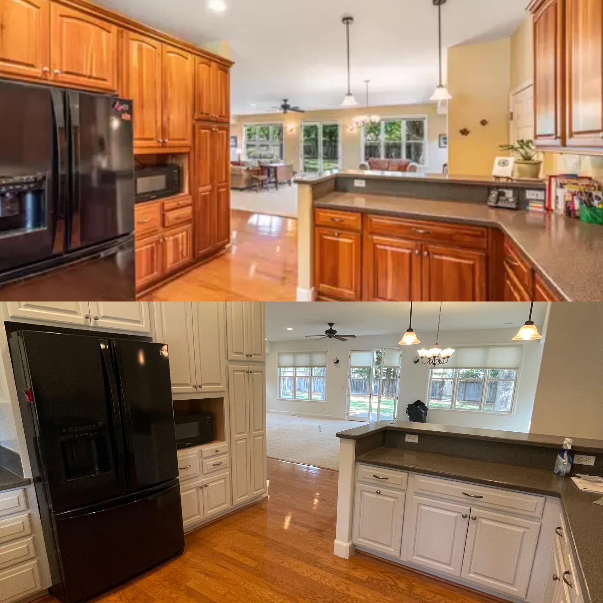 Before & After Cabinet Painting by Keech Painting