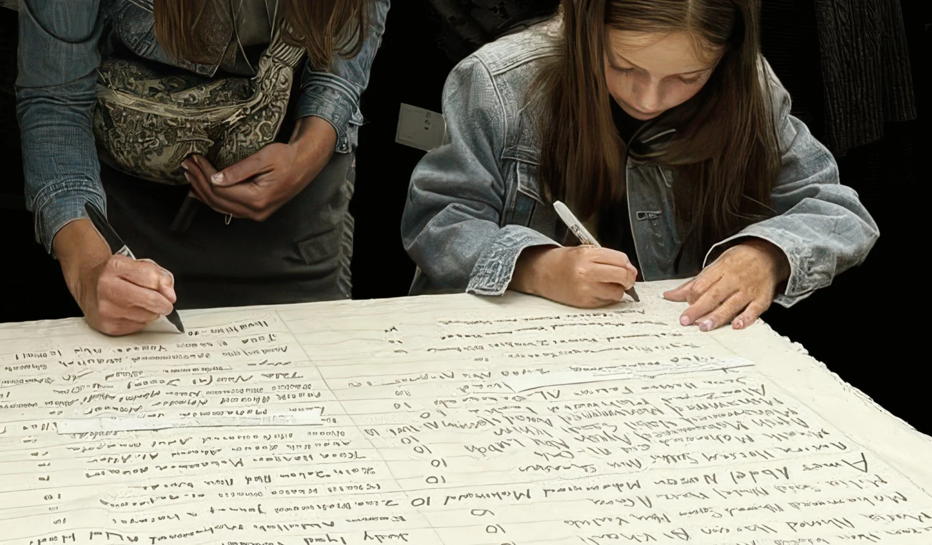 Gaza Children's Shroud - writing names