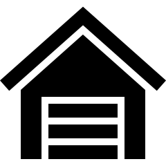 A black silhouette of a mountain with a large circle representing the sun or moon in the background.